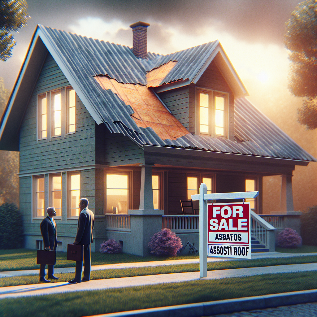 Peut-on vendre une maison avec un toit en amiante - credits Dall E 3