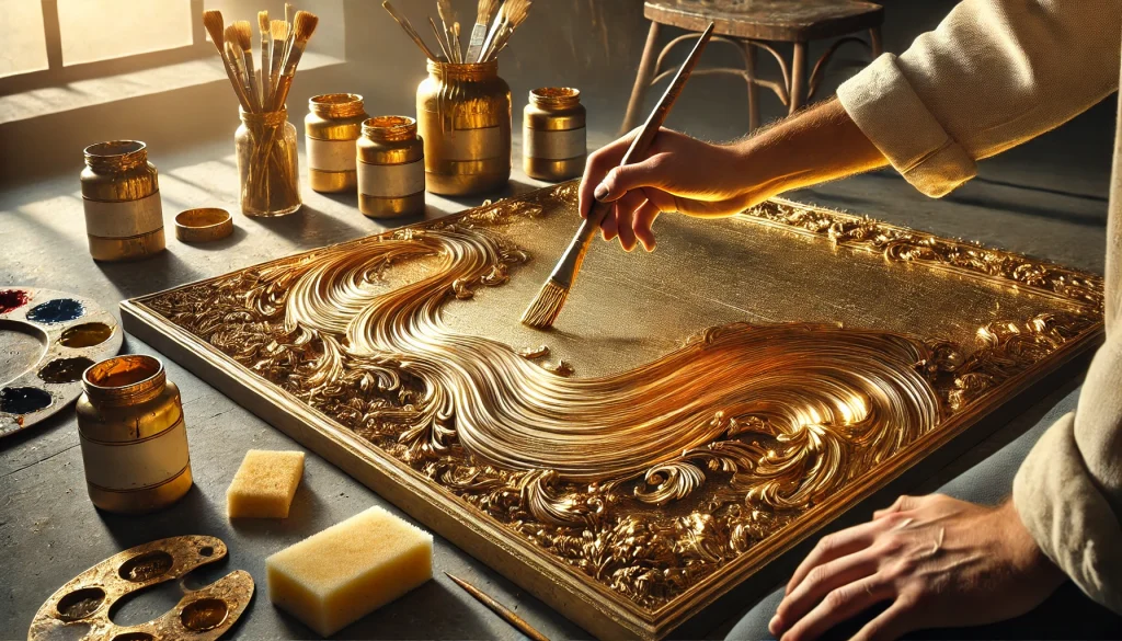 Comment faire du dorée en peinture ?