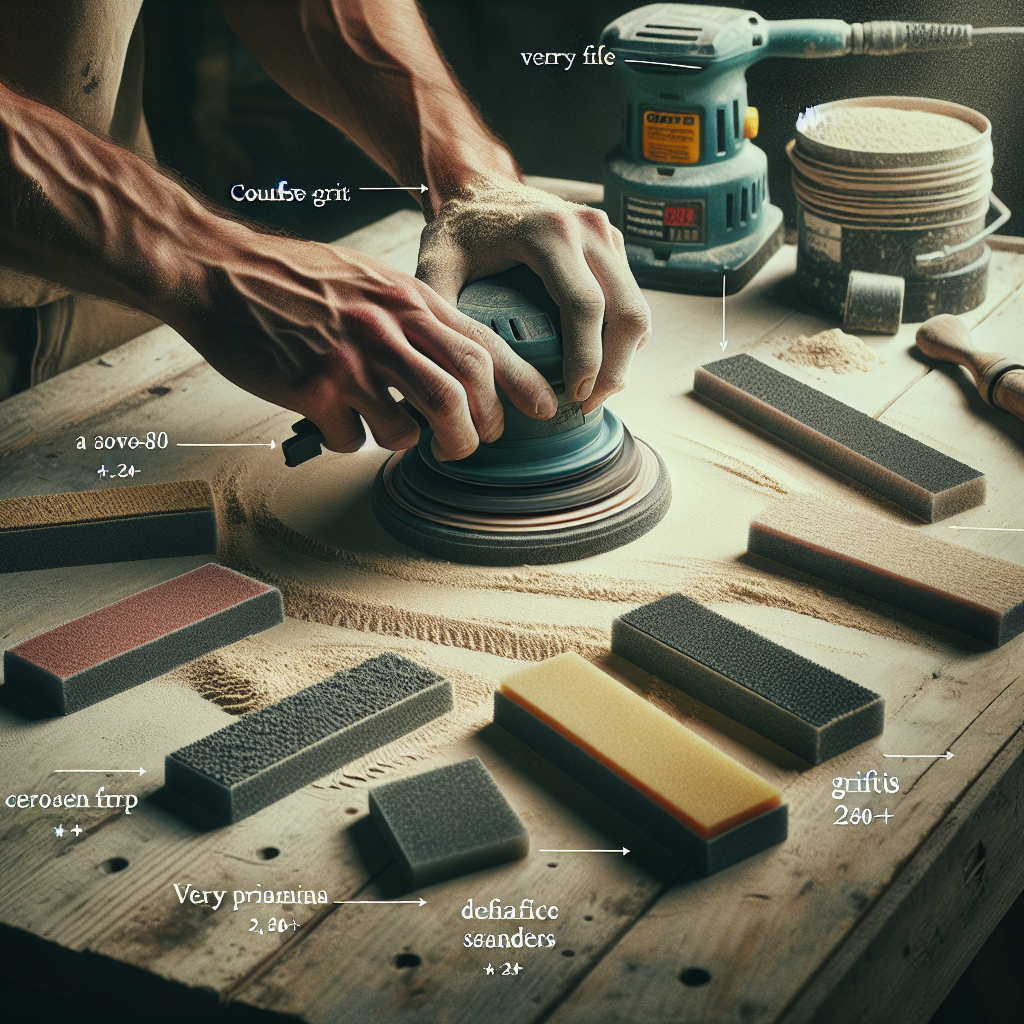 Quel grain pour poncer peinture - crédits Dall E 3