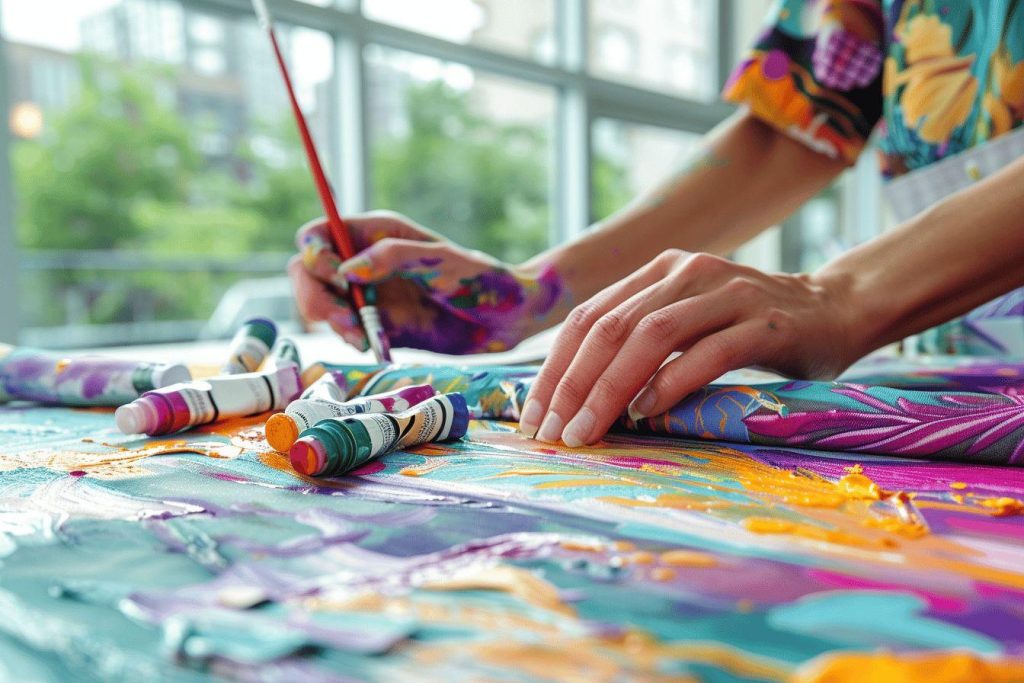 Comment fixer de la peinture acrylique sur du tissu ?