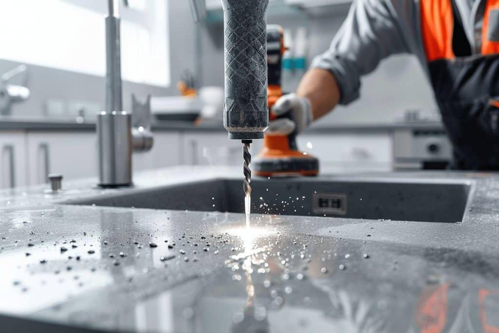Comment percer un evier en resine ?