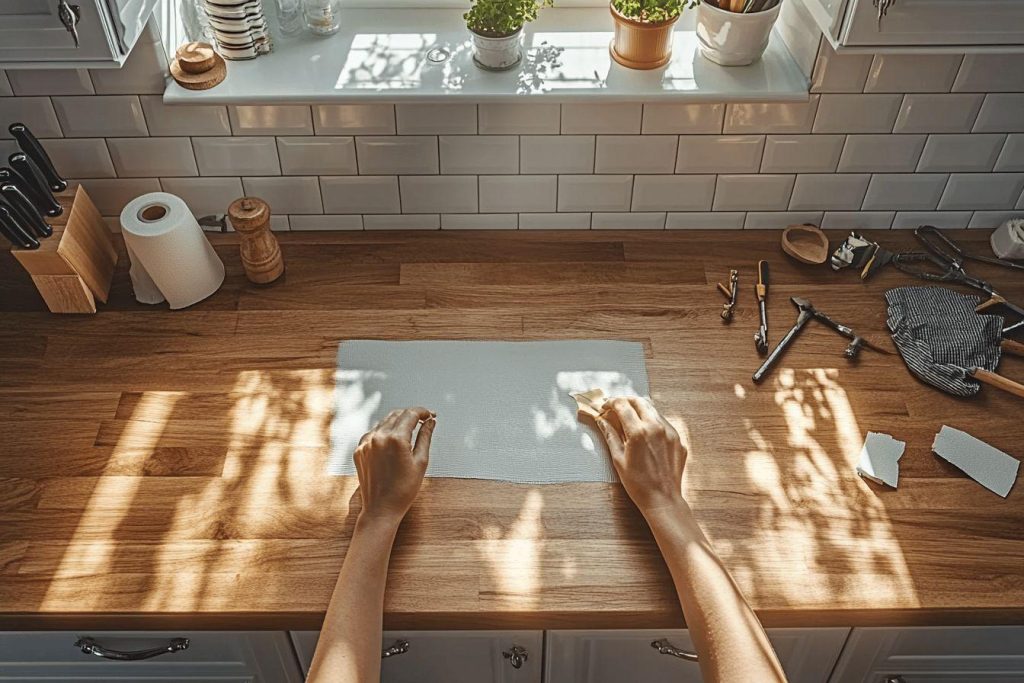 Comment coller chant plan de travail ?