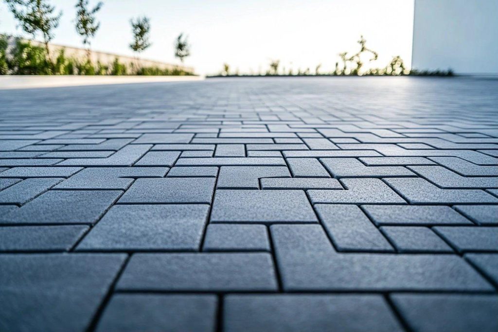 Allée de garage pavée moderne : choix et pose des pavés